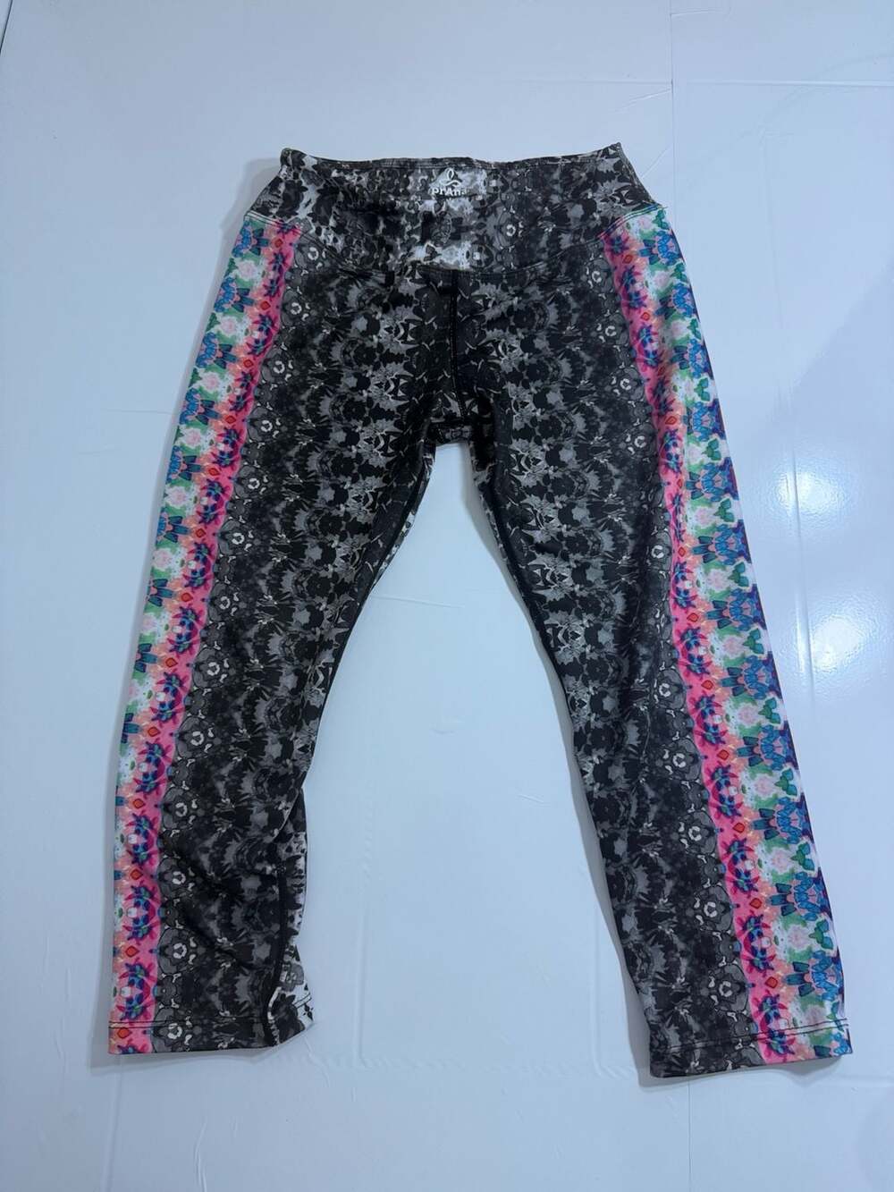 Prana Roxanne Multicolor Yoga Capri Leggings Pants Size S